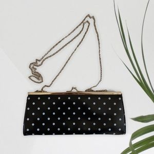vintage roaring ‘20s polka dot black/white purse